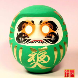 招き猫の色の意味：緑色だるま